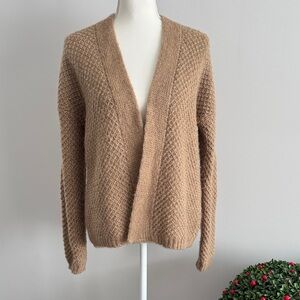 Lineamaglia Tan Women's Cardigan Sz S Made in Italy 🇮🇹